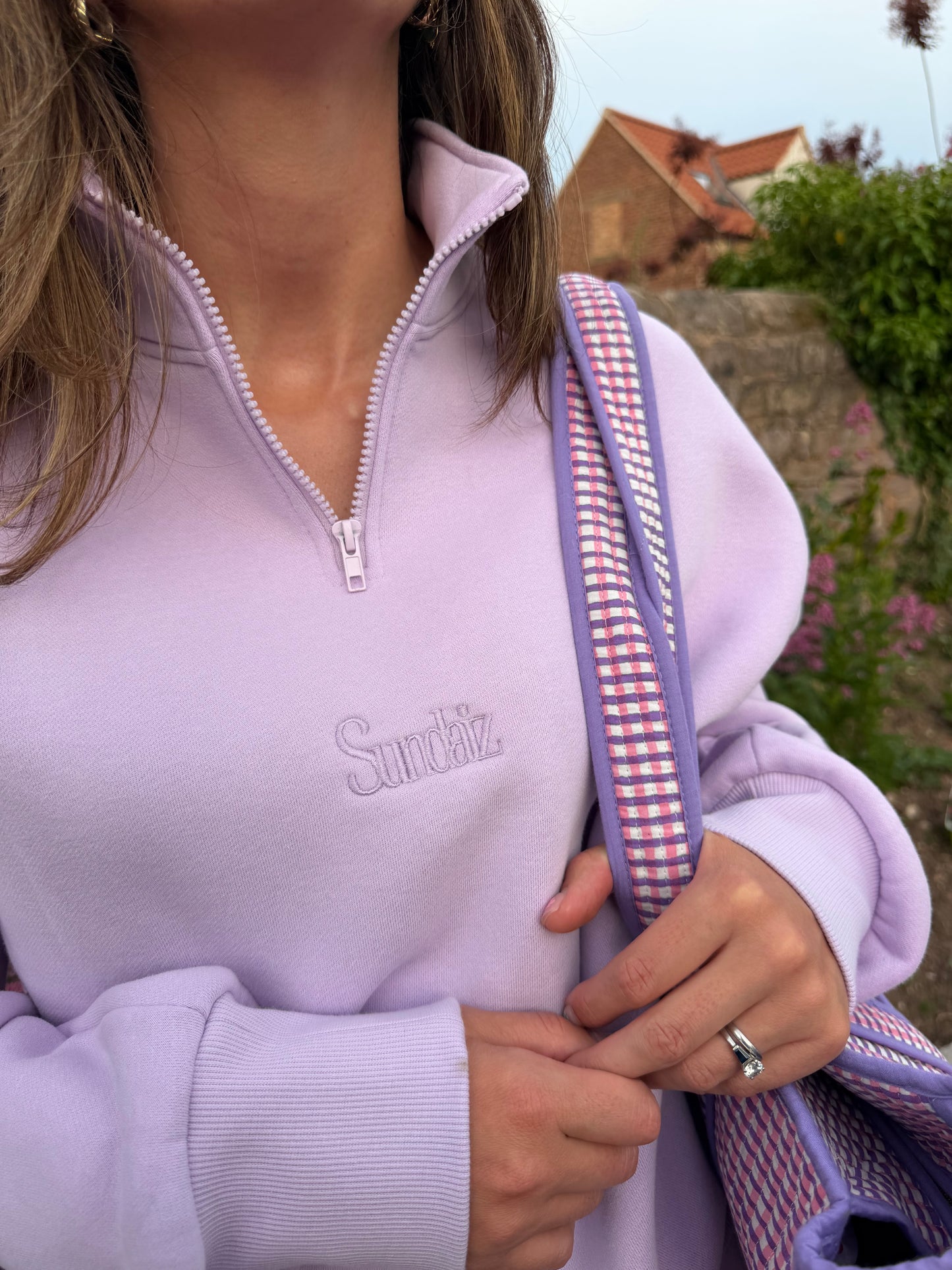 Lilac Quarter zip.