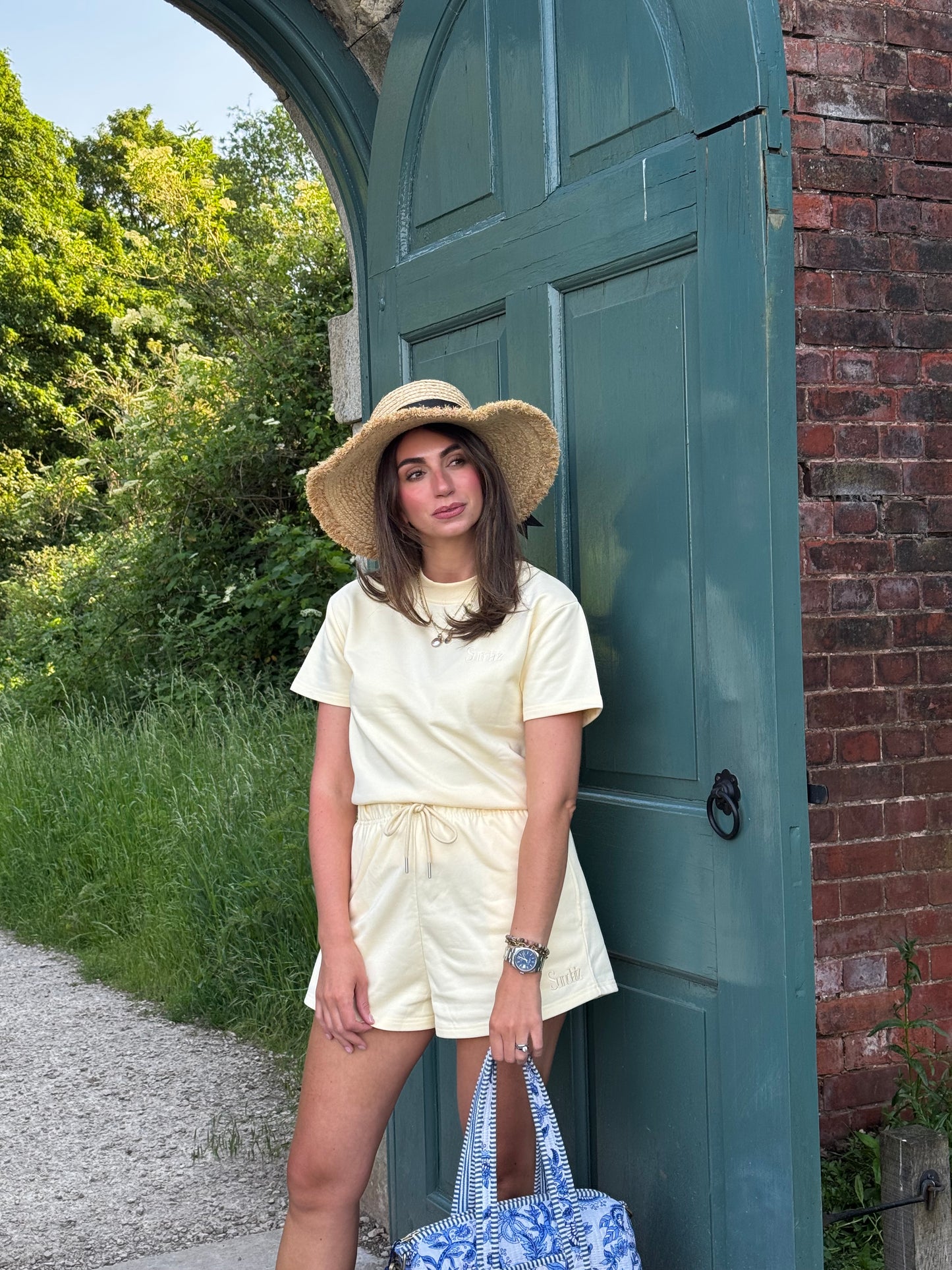 Lemon French Cotton Shorts