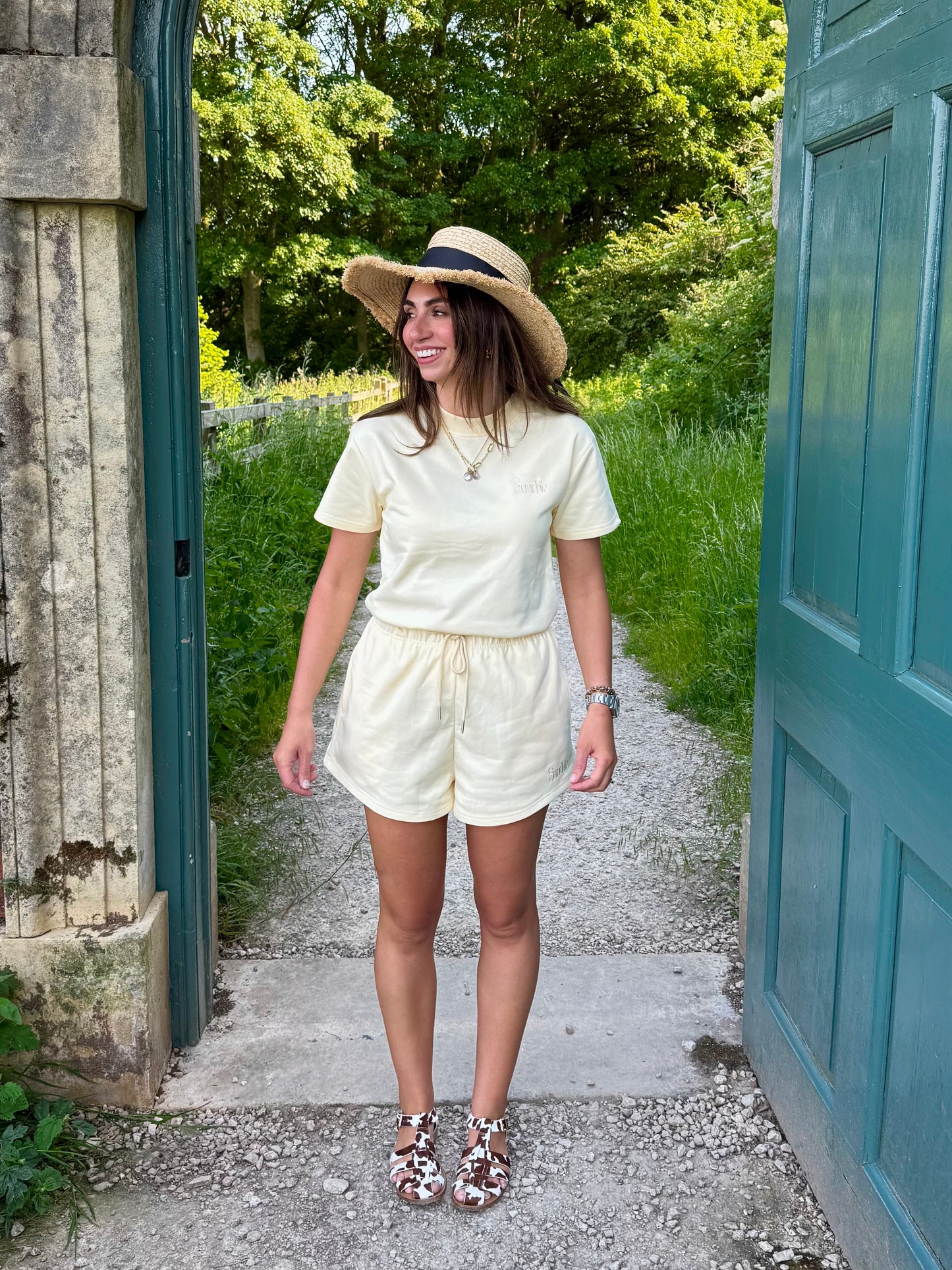 Lemon French Cotton Shorts