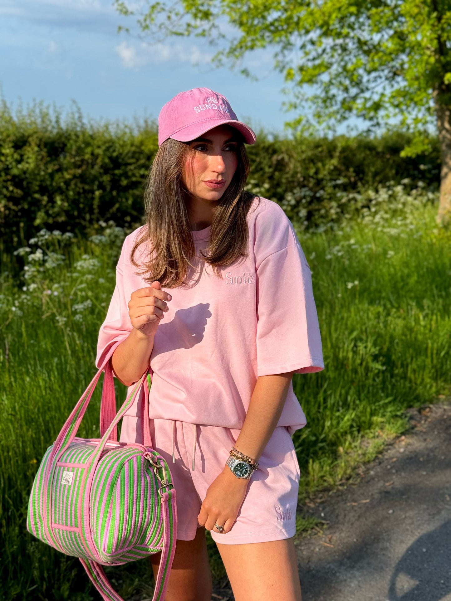 Pink French Cotton Oversized T-shirt