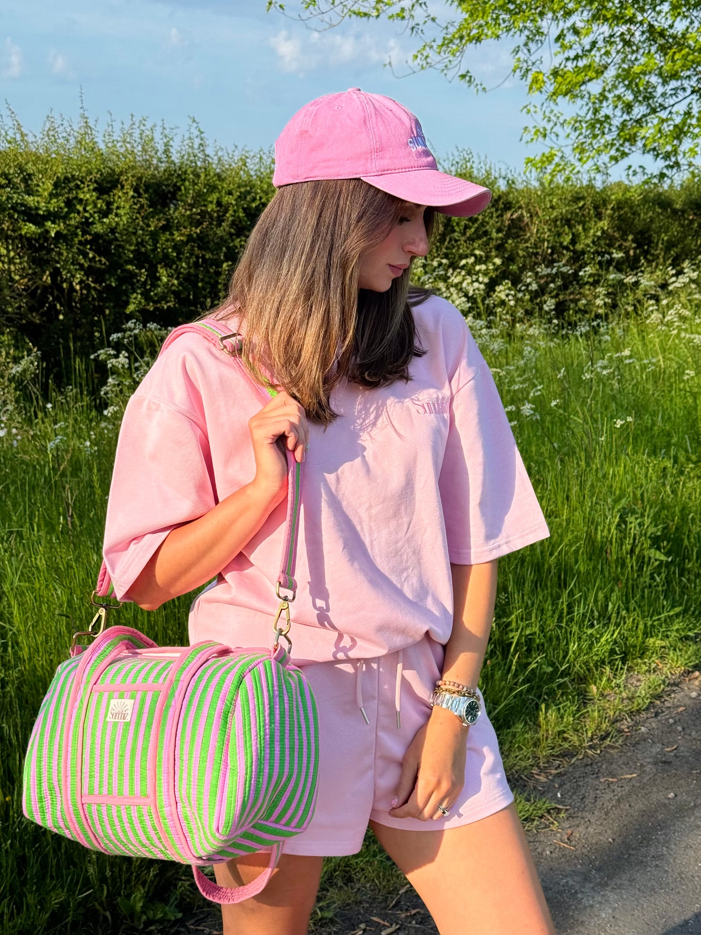 Pink French Cotton Oversized T-shirt