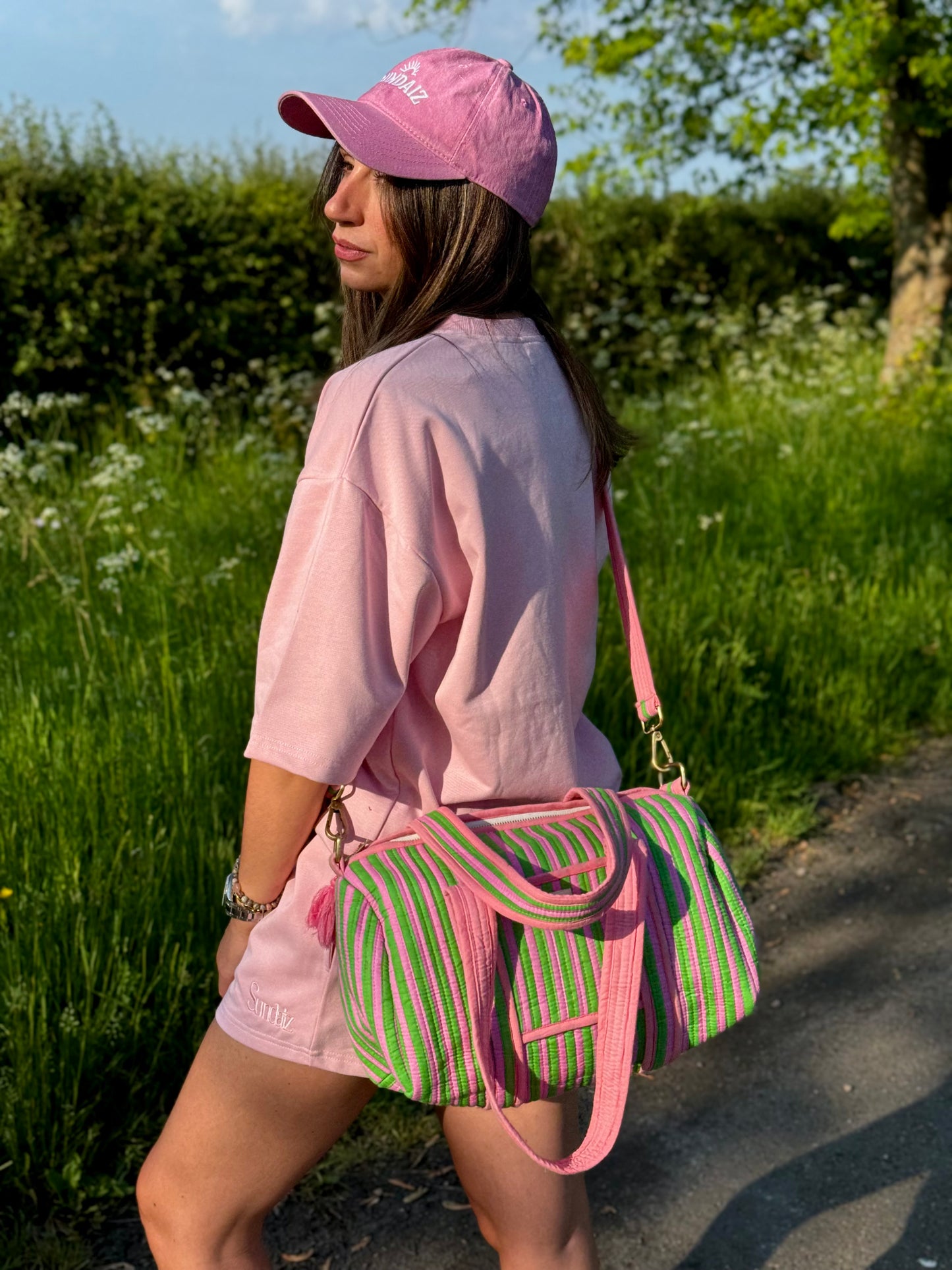 Pink French Cotton Oversized T-shirt