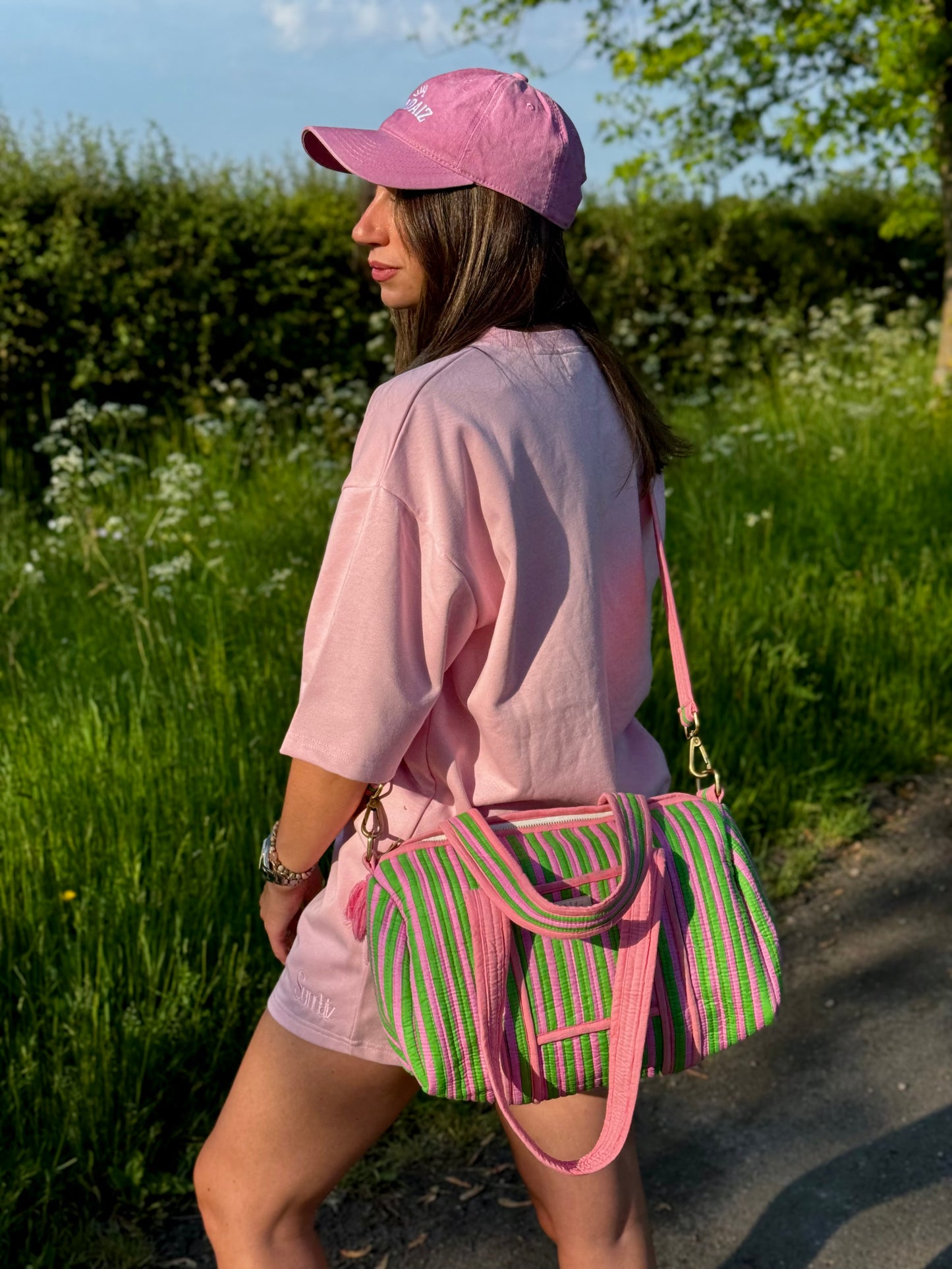 Pink French Cotton Oversized T-shirt