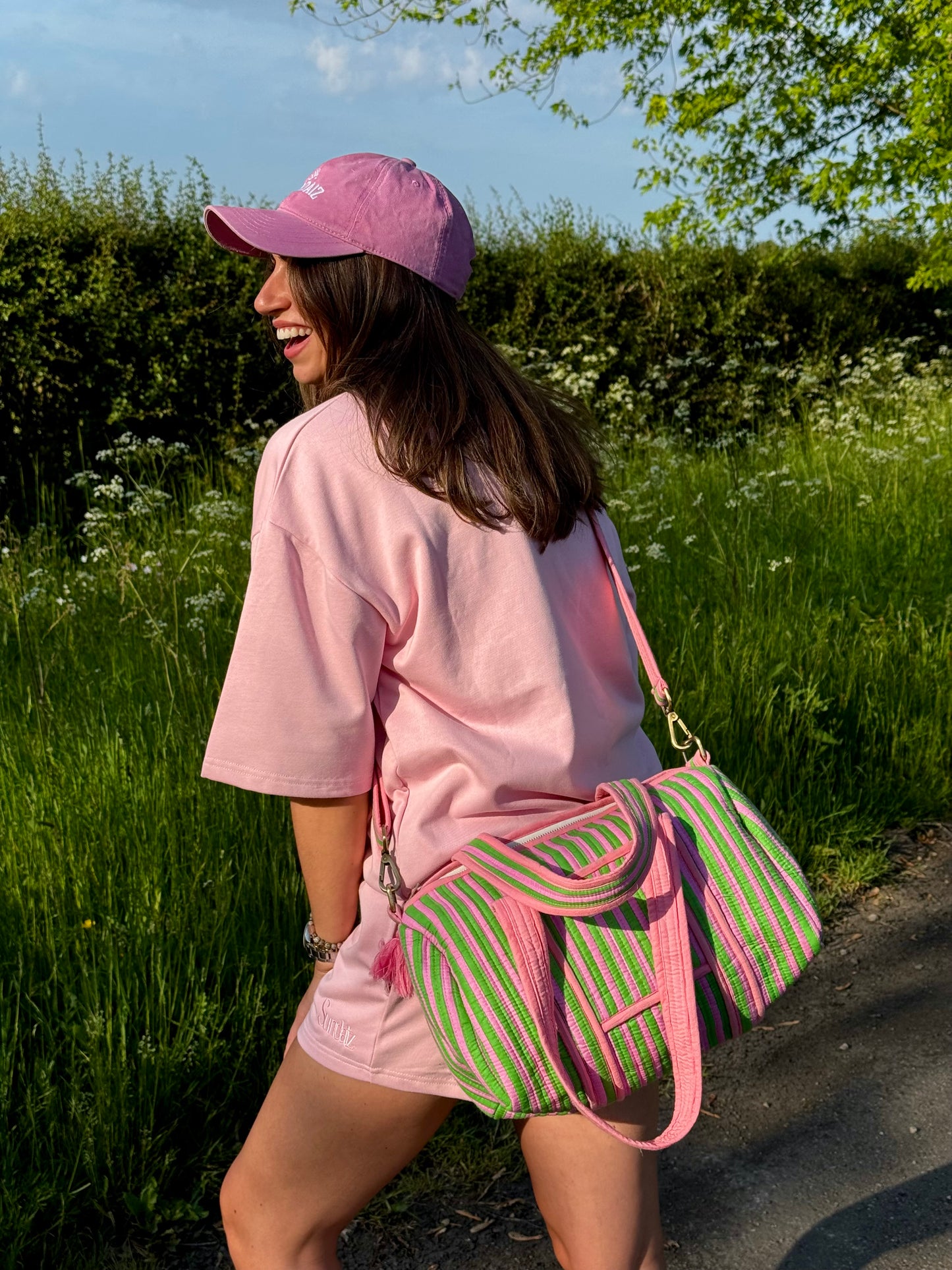 Pink French Cotton Oversized T-shirt