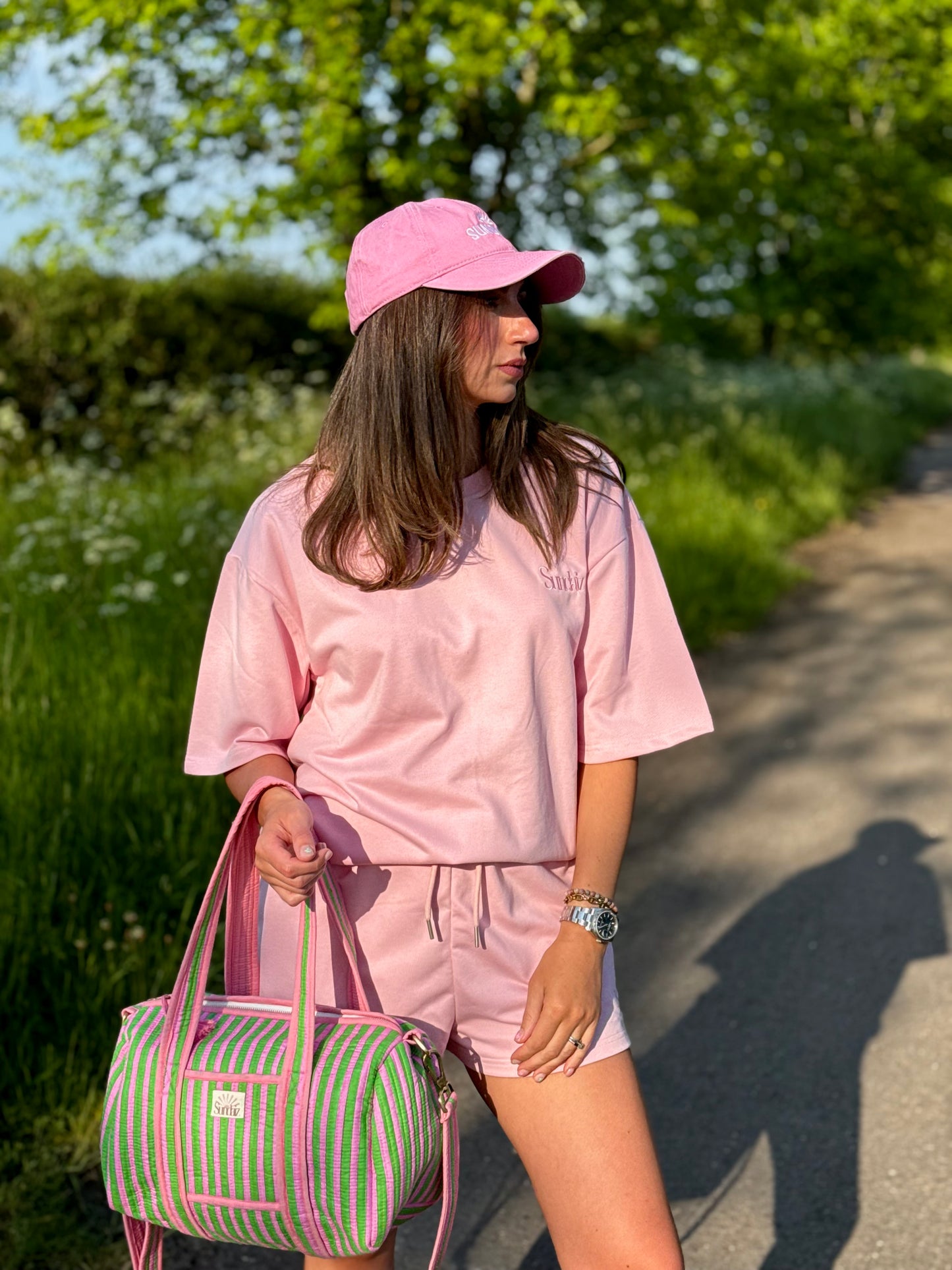 Pink French Cotton Oversized T-shirt