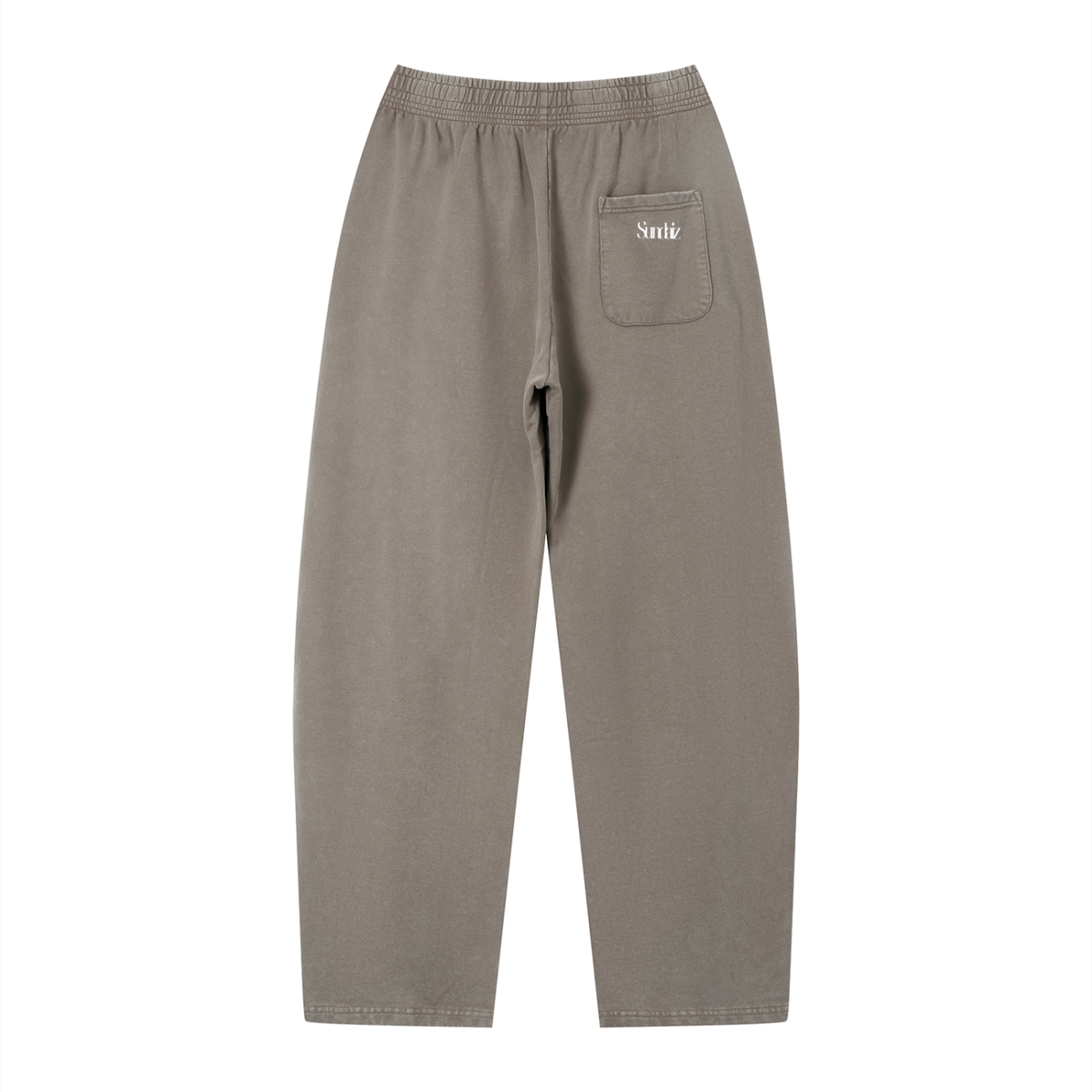 Acid Wash Barrel Leg Pants (Light Coffee)